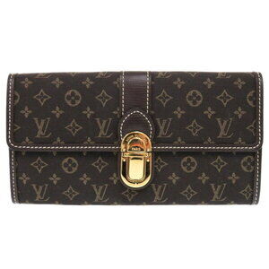 Louis Vuitton Sarah Monogram Idylle Fuzan Brown Long Wallet LV